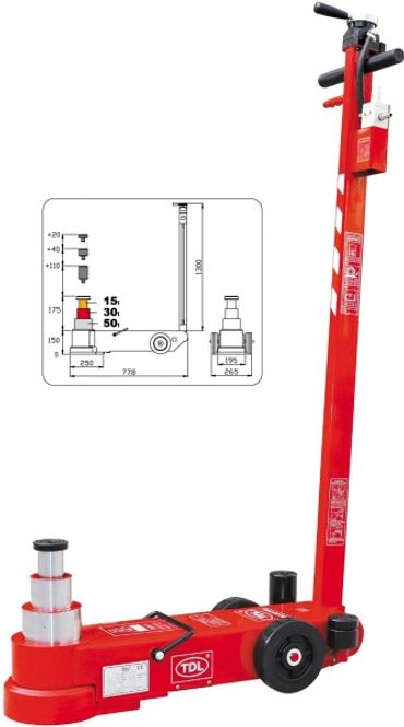 Hovedbilde Lufthydraulisk lastebiljekk ...